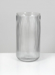 11in Pleated Clear Vase