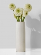 3 x 9 ½in White Ceramic Potter's Vase