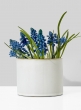 4 x 3 ¼in White Ceramic Vase, Set of 2
