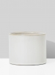 4 x 3 ¼in White Ceramic Vase, Set of 2