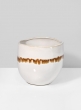 5 ¾in Dia Mocha Stripe Dublin Ceramic Vase