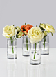 2 x 4in Clear Glass Cylinder, Set of 4