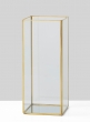 12in Gold Candle Holder With Mirror Bottom