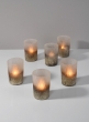 3in Ombre Gold Frost Glass Votive Holder, Set of 6