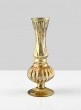 7in Gold Diamond Glass Bud Vase