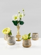 7in Gold Diamond Glass Bud Vase