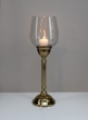 15in Petra Gold Candlestick with Glass