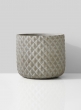 Atelier 5 1/2in Diamond Cement Cylinder Vase