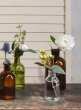 6 ¼in Dark Amber Glass Bottle Vase, Set of 6