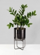 Black Nickel Soho Planters With Stand
