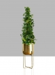 12 ¾in, 23in, & 26in High Gold Soho Planter With Stand