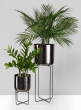 Black Nickel Soho Planters With Stand