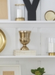 7 ½in Gold Urn Vase