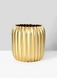7in H Pleated Gold Vase