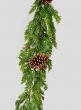 62in Single Cypress Garland With Pine Cones
