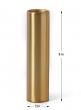 Bretagne Matte Gold Steel Cylinder Vase, 8in H
