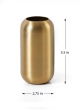 Bretagne Matte Gold Steel Capsule Vase, 5 ½in H