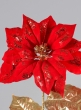 26in Red Poinsettia Spray