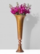 21 ½in Old Copper Trumpet Vase