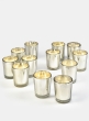 Prefilled Silver Mercury Shotglass Votive, Set of 12