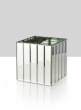 4in & 5 ¾in Mirror Strips Cube Vases 