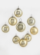 3-Inch Gold Mix Glass Ornaments, Set of 9