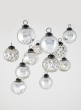 2 1/2in Silver Mercury Glass Ornaments, Set of 12