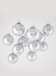 3in Silver Mercury Glass Plastic Ornament Ball, Set of 12