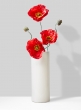 modern icelandic poppy arrangement in ceramic vase