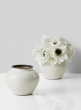 4 ¼in White Ceramic Mini Fishbowl Vase