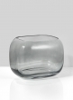 Cool Grey Glass Square Fishbowl Vase