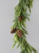 6ft Pine Garland With Pine Cones