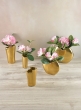 5in Iris Aluminum Gold Mini Vase, Set of 2