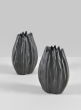 5in Aluminum Cosmos Black Bark Look Mini Vase, Set of 2