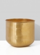 10in Hammered Antiqued Brass Cube Vase