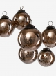 3in Antique Bronze Glass Ball Ornament in Window Box, Set of 6