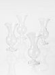5in Clear Glass Trumpet Bud Vase, Set of 4
