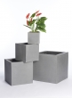 Grey Fiberstone Square Pots