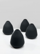 Oslo Small Black Conical Vase, Set of 4