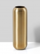 Bretagne Matte Gold Steel Capsule Vase, 8 ½in H