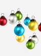 2in Matt Multi Color Glass Ball Ornament, Set of 12