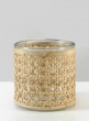 Siam Rattan Weave Candleholder, Set of 2