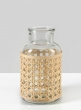 Siam Rattan Weave Glass Bottle, Set of 2