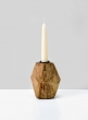 4in Inca Wood Block Candlestick