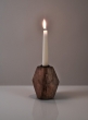 4in Inca Wood Block Candlestick