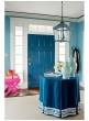 blue foyer pink stools southern living