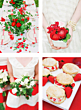 red wedding decor tablescape ranunculus strawberry fields