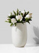 6 ½in High White Porcelain U Vase