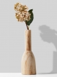 14in Paulownia Wood Bottle Vase, Set of 2
