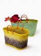 leather handle straw bags beach market totes